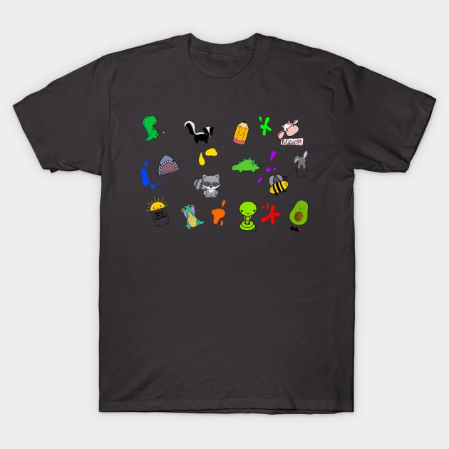 Cute character pattern T-Shirt by Pickle-Lily